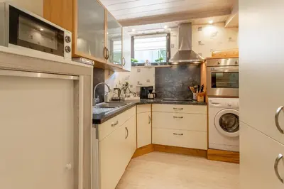 Küche/Küchenzeile in der Unterkunft Ferienwohnung 