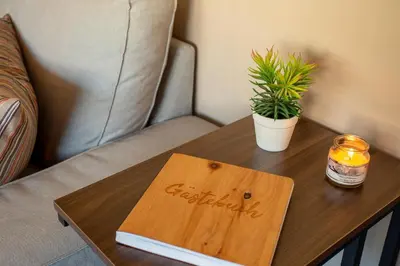 Ein Sitzbereich in der Unterkunft Ferienwohnung 