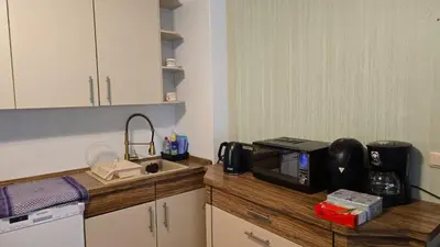 Küche/Küchenzeile in der Unterkunft Schönes Apartment mit Pool&Sauna