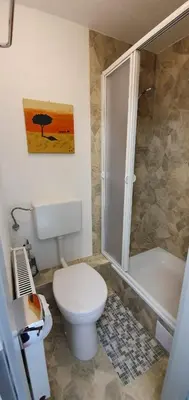 Ein Badezimmer in der Unterkunft Muehle-Maus