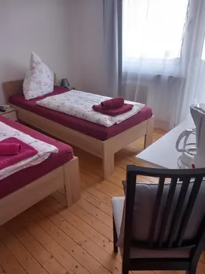 Ein Bett oder Betten in einem Zimmer der Unterkunft Zimmervermietung Pargen