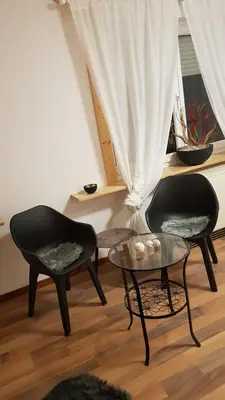Ein Sitzbereich in der Unterkunft Haus Alfina