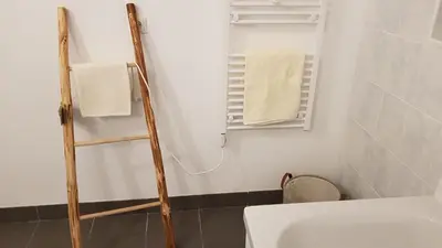 Ein Badezimmer in der Unterkunft Haus Alfina