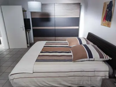 Ein Bett oder Betten in einem Zimmer der Unterkunft Ferienwohnung Lore