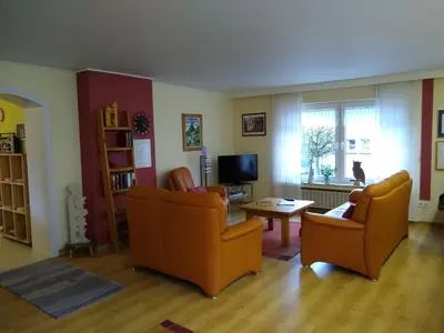 Ein Sitzbereich in der Unterkunft Haus Gertrud