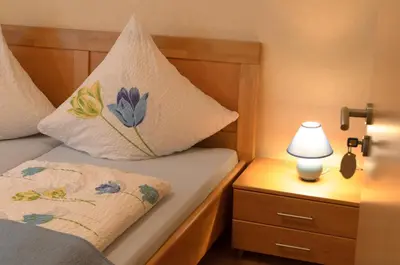 Ein Bett oder Betten in einem Zimmer der Unterkunft Haus Aladin