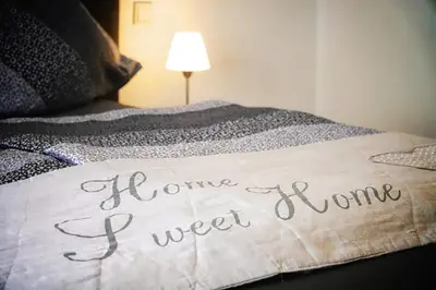 Ein Bett oder Betten in einem Zimmer der Unterkunft Ferienwohnung Himmelreich