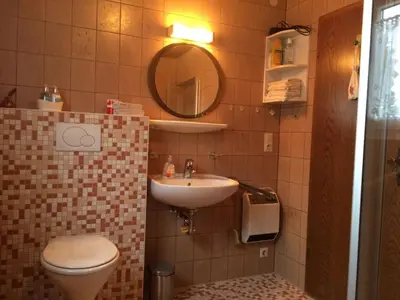 Ein Badezimmer in der Unterkunft Ferienhaus Johanna