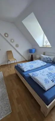 Ein Bett oder Betten in einem Zimmer der Unterkunft Gemütlich in Bacharach