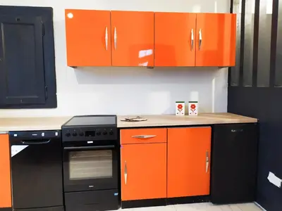 Küche/Küchenzeile in der Unterkunft Alte Schule Gästehaus - Fräulein Apartment