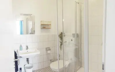 Ein Badezimmer in der Unterkunft Römerburg Apartments Burgstraße