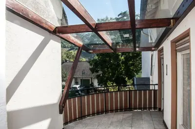 Ein Balkon oder eine Terrasse in der Unterkunft Ferienhaus an der Mosel