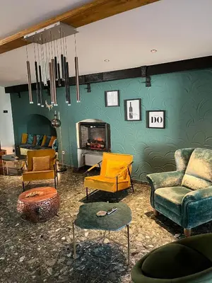 Ein Sitzbereich in der Unterkunft Landhaus Beth-Steuer