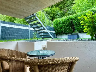 Ein Balkon oder eine Terrasse in der Unterkunft Ferienwohnung Jasmin