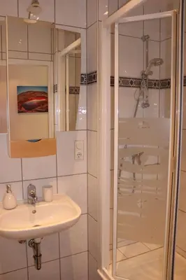 Ein Badezimmer in der Unterkunft Ferienwohnung Jasmin