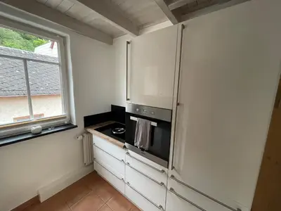 Küche/Küchenzeile in der Unterkunft Ferienwohnung am Pommerbach