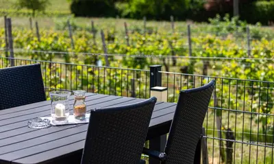 Ein Garten an der Unterkunft Weingut J. A. Meyer