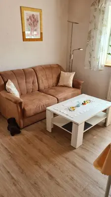 Ein Sitzbereich in der Unterkunft FeWo mit Terrasse - Apartment with terrace