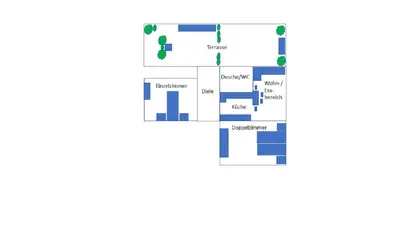 Grundriss der Unterkunft Ferienwohnung Rabennest