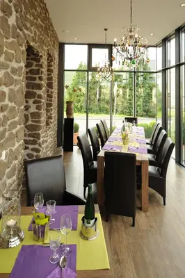 Ein Sitzbereich in der Unterkunft Winzerstübchen