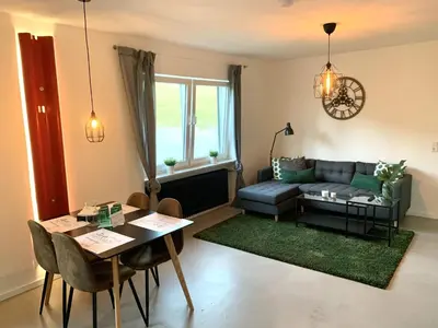 Ein Sitzbereich in der Unterkunft Zweite Heimat Nürburg