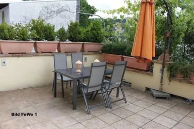 Ein Balkon oder eine Terrasse in der Unterkunft Ferienwohnungen Arnold