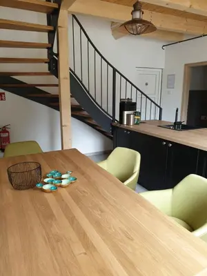 Ein Sitzbereich in der Unterkunft Beim Hooch. Lisbeth
