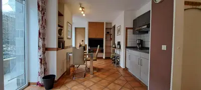 Küche/Küchenzeile in der Unterkunft Ferienwohnung 