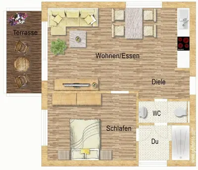Grundriss der Unterkunft Auf der Traumschleife