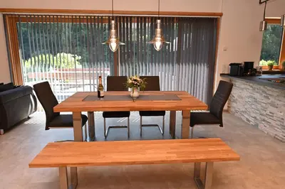 Ein Sitzbereich in der Unterkunft Ferienhaus-Heckelmann Diefenbach