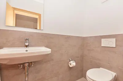 Ein Badezimmer in der Unterkunft Reisezeit