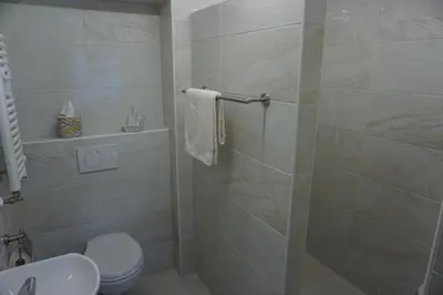 Ein Badezimmer in der Unterkunft Landgasthof “Zur Alten Mühle“