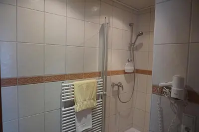 Ein Badezimmer in der Unterkunft Landgasthof “Zur Alten Mühle“