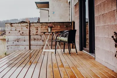 Ein Balkon oder eine Terrasse in der Unterkunft Ferienwohnung Karussell