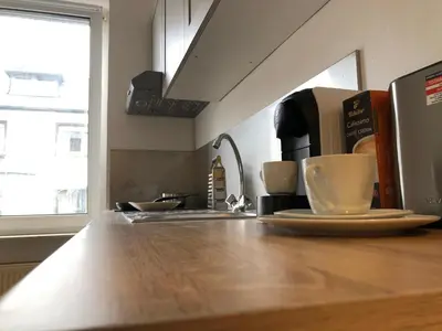Küche/Küchenzeile in der Unterkunft Ferienwohnung Zur alten Schmiede