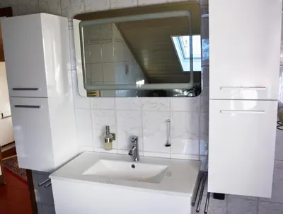 Küche/Küchenzeile in der Unterkunft Ferienwohnung Auszeit Waxweiler