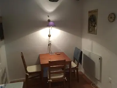 Ein Sitzbereich in der Unterkunft Ferienwohnung Jacobshof