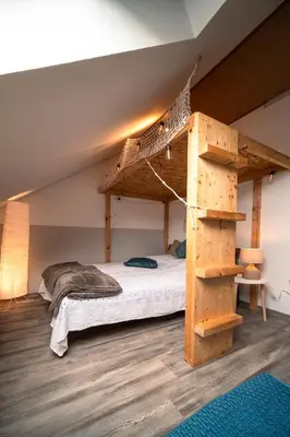 Ein Bett oder Betten in einem Zimmer der Unterkunft Balkon Zimmer - Apartment