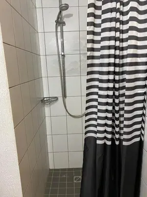 Ein Badezimmer in der Unterkunft Gästezimmer am Waldrand