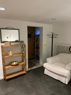Ein Bett oder Betten in einem Zimmer der Unterkunft Gästezimmer am Waldrand