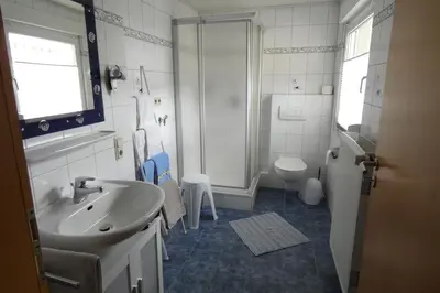 Ein Badezimmer in der Unterkunft Ferienwohnung Römerweinhof