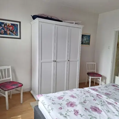 Ein Bett oder Betten in einem Zimmer der Unterkunft Ferienwohnung Rosemarie