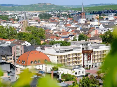 Ein allgemeiner Blick auf Bad Kreuznach oder ein Stadtblick von des Hotels aus