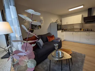 Küche/Küchenzeile in der Unterkunft Ferienwohnung Am Waldweg