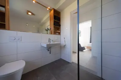 Ein Badezimmer in der Unterkunft Am Stadtgarten