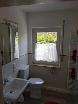 Ein Badezimmer in der Unterkunft Ferienhaus Urban mit Garage