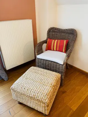 Ein Sitzbereich in der Unterkunft Ferienwohnung „Klein aber fein“