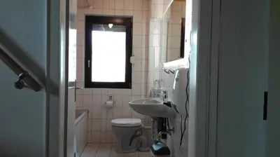 Ein Badezimmer in der Unterkunft Ferienwohnung Natur und Steine