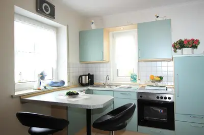 Küche/Küchenzeile in der Unterkunft Gästehaus Ehses