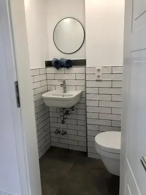 Ein Badezimmer in der Unterkunft Haus Mosel Tales in Cochem für bis zu 9 Personen